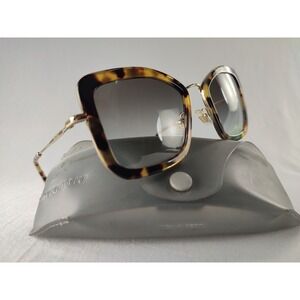 Miu Miu SMU 55V 7S0-0A7 Tortoise‎ Gold Geometric Sunglasses 51-21 140